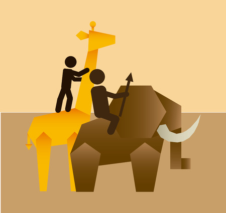 animal abstract design, vector illustration graphicのイラスト素材