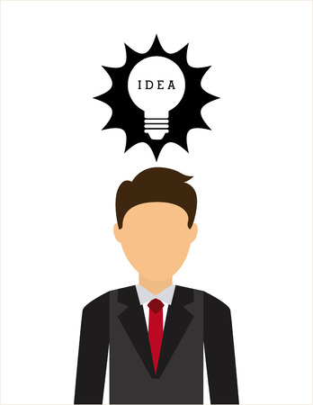 bulb idea design, vector illustration graphicのイラスト素材