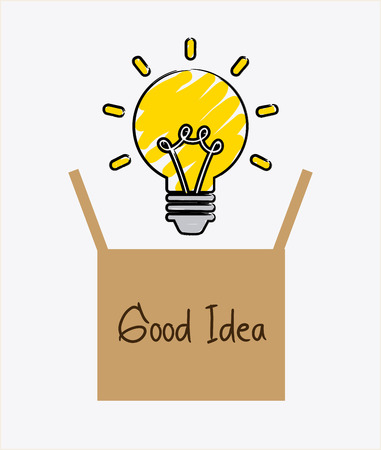 bulb idea design, vector illustration graphicのイラスト素材