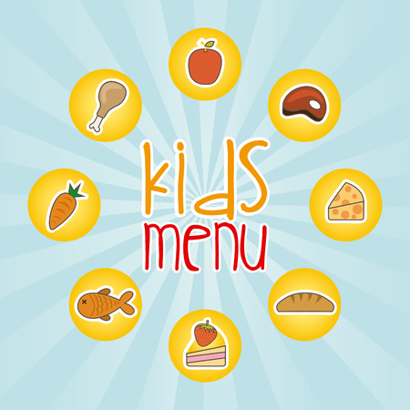kids menu design, vector illustration graphicのイラスト素材