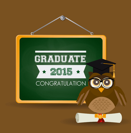 Education design over brown background, vector illustration.のイラスト素材