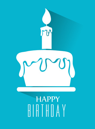 Happy Birthday card design, vector illustration.のイラスト素材