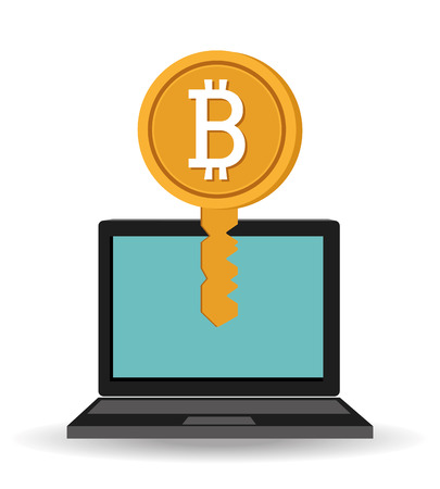 Bitcoin design, vector illustration.のイラスト素材