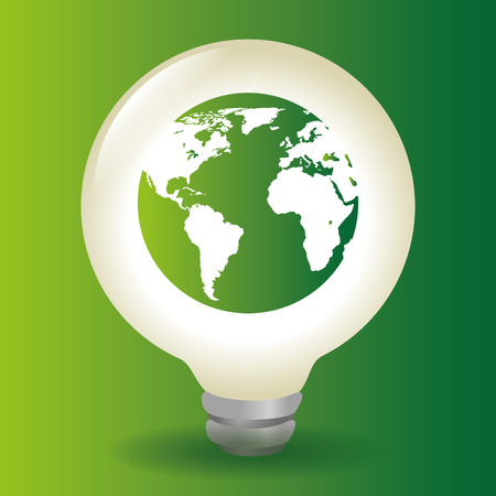 Ecology design over green background, vector illustration.のイラスト素材