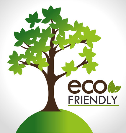 Ecology design over white background, vector illustration.のイラスト素材