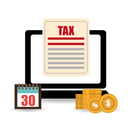 Tax design over white background, vector illustration.のイラスト素材