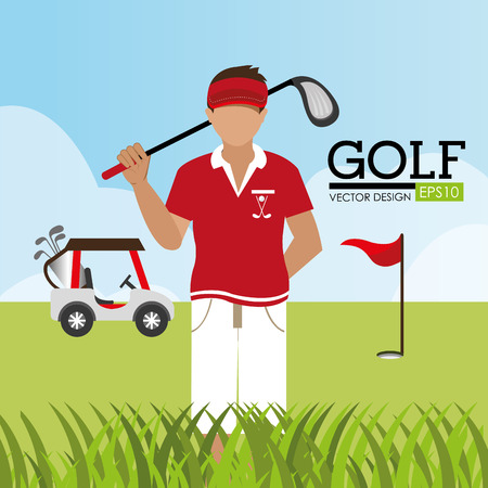 Golf design, vector illustration.のイラスト素材