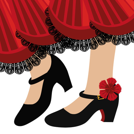 Flamenco design over white background, vector illustration.のイラスト素材