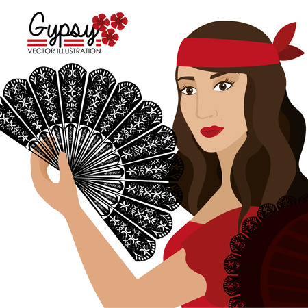 Flamenco design over white background, vector illustration.のイラスト素材