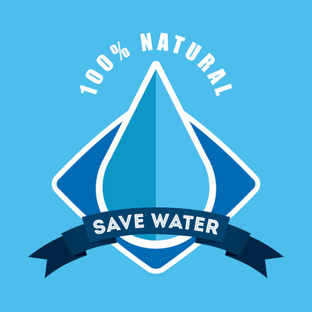 save the water design, vector illustration eps10 graphicのイラスト素材