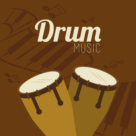 Music design over brown background,vector illustration.のイラスト素材