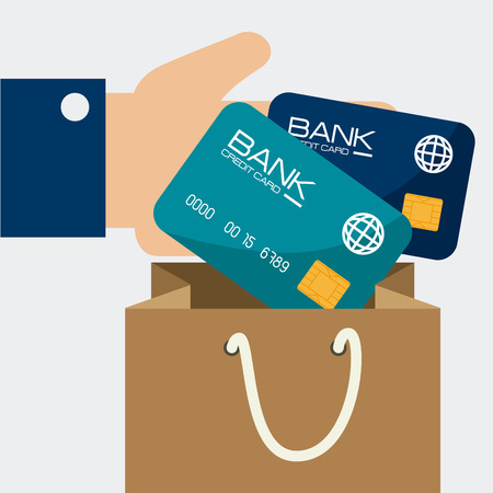 Shopping design over white background, vector illustration.のイラスト素材