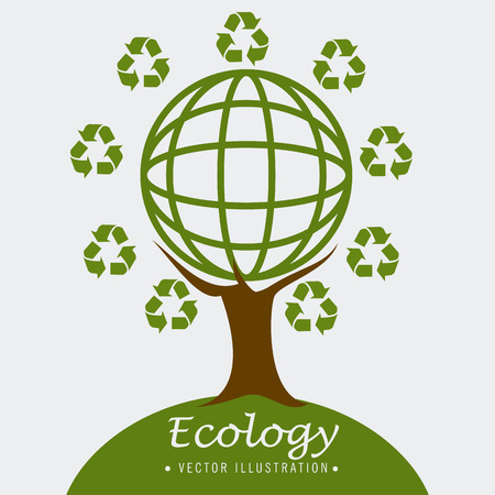 Ecology design over white background, vector illustration.のイラスト素材