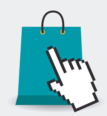 Shopping design over white background, vector illustration.のイラスト素材