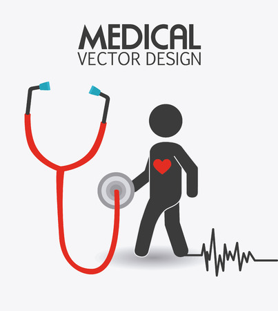 Medical design over white background, vector illustration.のイラスト素材