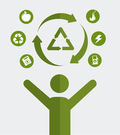 Ecology design over white background, vector illustration.のイラスト素材