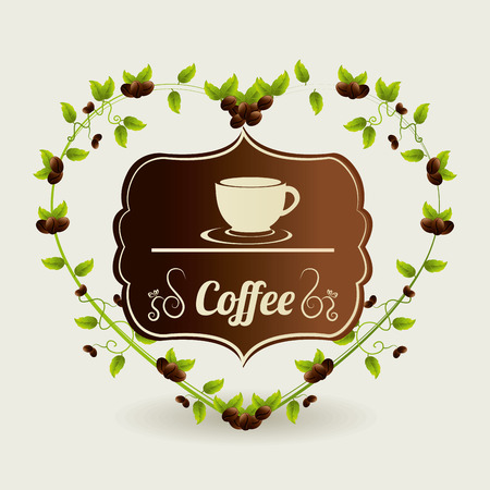 Coffee design over white background, vector illustration.のイラスト素材