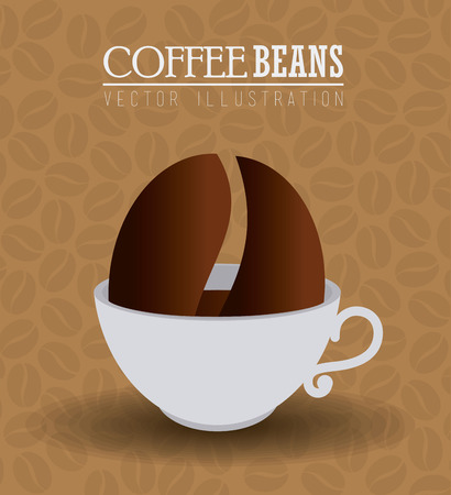 Coffee design over brown background, vector illustration.のイラスト素材