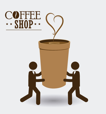 Coffee design over white background, vector illustration.のイラスト素材