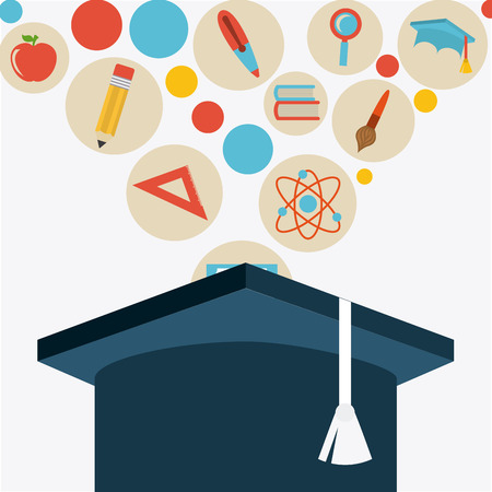 graduation concept design, vector illustration のイラスト素材
