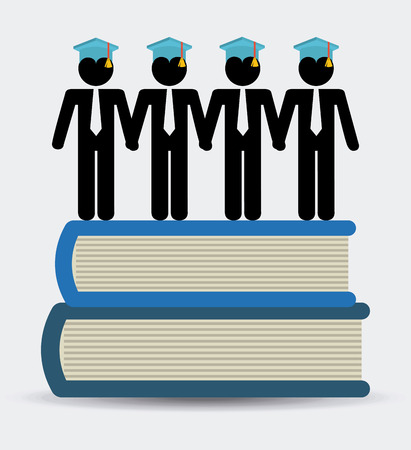 graduation concept design, vector illustration のイラスト素材