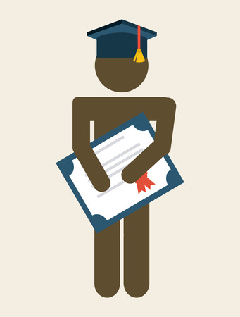 graduation concept design, vector illustration のイラスト素材