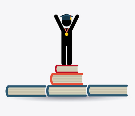 graduation concept design, vector illustration eps10 graphicのイラスト素材