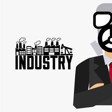 industry concept design, vector illustration のイラスト素材