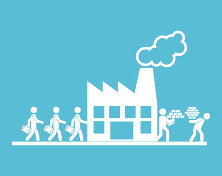 industry concept design, vector illustrationのイラスト素材