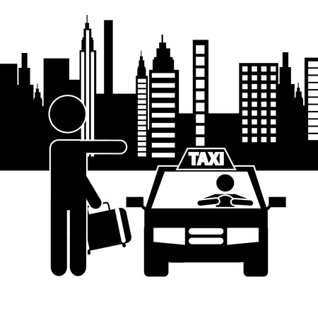 taxi stop design, vector illustrationのイラスト素材