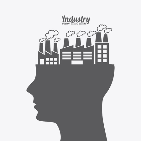 industry concept design, vector illustration のイラスト素材