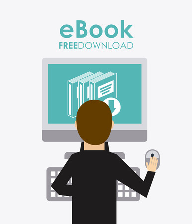 ebook icon design, vector illustrationのイラスト素材