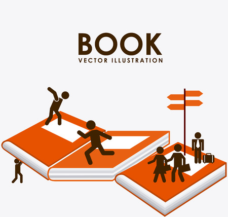 book concept design, vector illustrationのイラスト素材