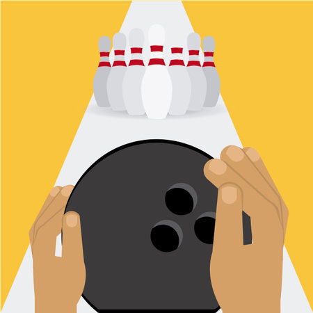 bowling sport design, vector illustration のイラスト素材