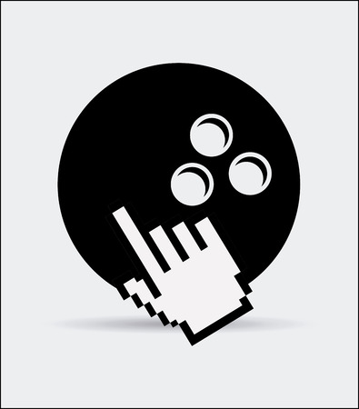 bowling sport design, vector illustration のイラスト素材