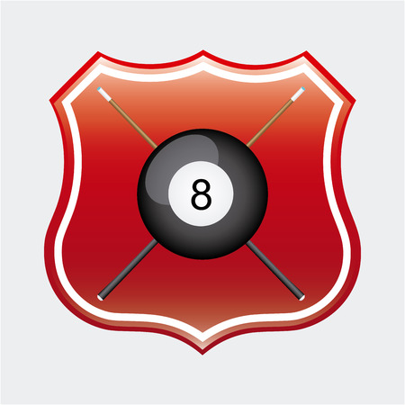 billiard emblem design, vector illustration のイラスト素材