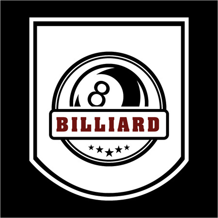 billiard emblem design, vector illustration eps10 graphicのイラスト素材