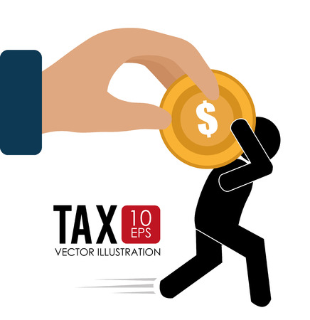Tax design over white background, vector illustration.のイラスト素材