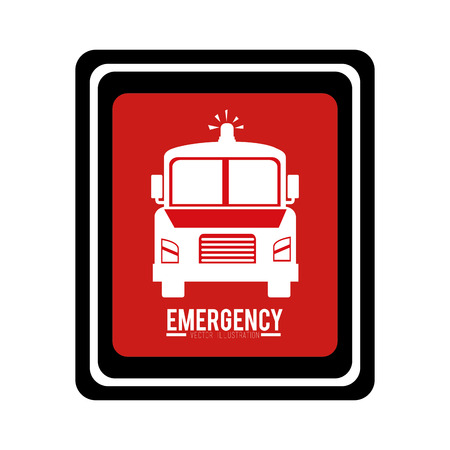 Emergency design over white background.のイラスト素材