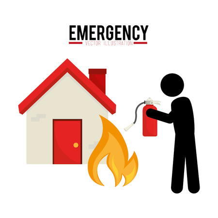 Emergency design over white background.のイラスト素材