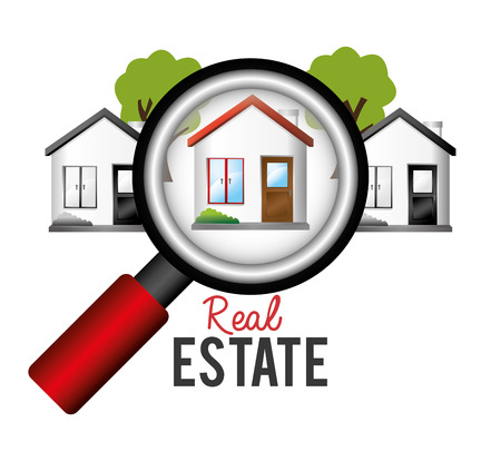 Real estate design over white background, vector illustration.のイラスト素材