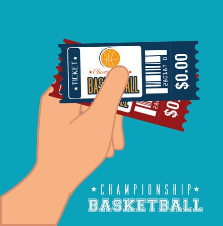 Basketball design over blue background, vector illustration.のイラスト素材