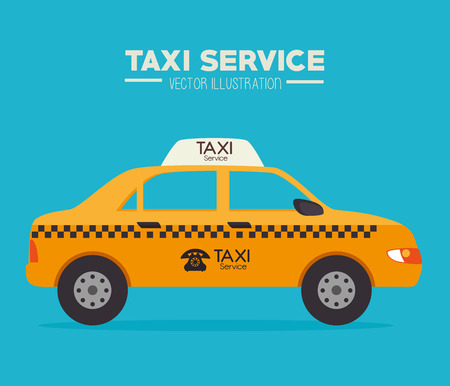 Taxi design over blue background, vector illustration.のイラスト素材
