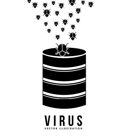 computer virus design, vector illustration graphicのイラスト素材