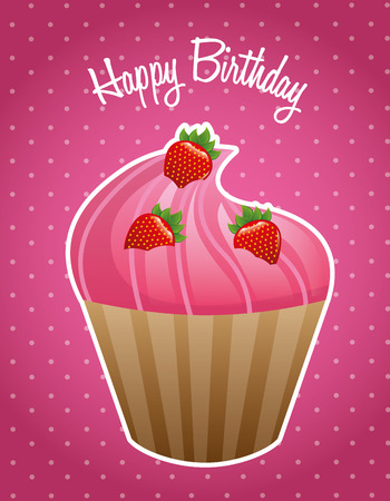 happy birthday design, vector illustration graphicのイラスト素材