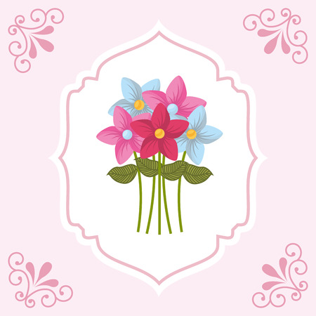 flowers bouquet design, vector illustration graphicのイラスト素材