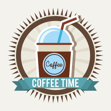 coffee time design, vector illustration eps10 graphicのイラスト素材