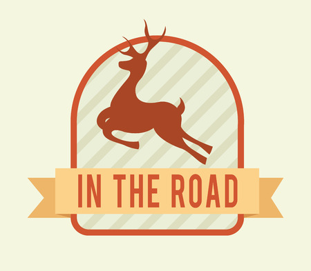 deer signal design, vector illustration eps10 graphicのイラスト素材