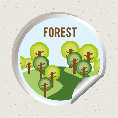 forest landscape design, vector illustration eps10 graphicのイラスト素材