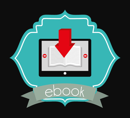 ebook icon design, vector illustration eps10 graphicのイラスト素材
